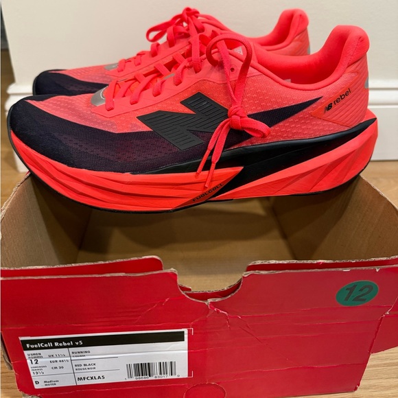 New Balance Fuelcell Rebel v5 MFCXLA5 Red Running Training Shoes SZ 12